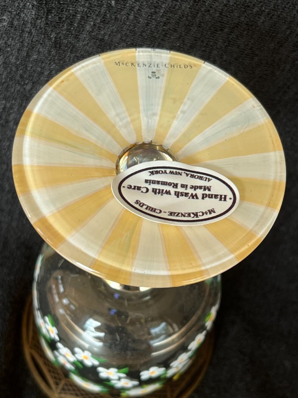 Mackenzie-Childs Sweetbriar Wine Goblet - Picture 3 of 6